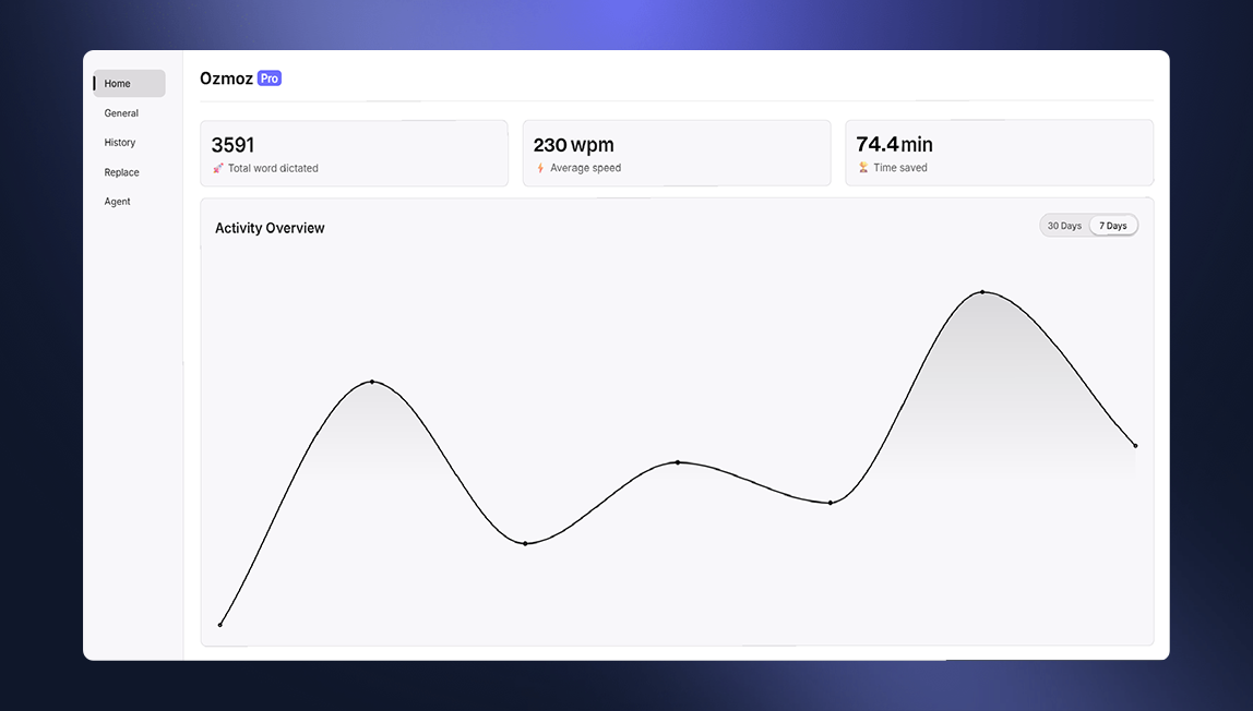 Screenshot of the initial settings window