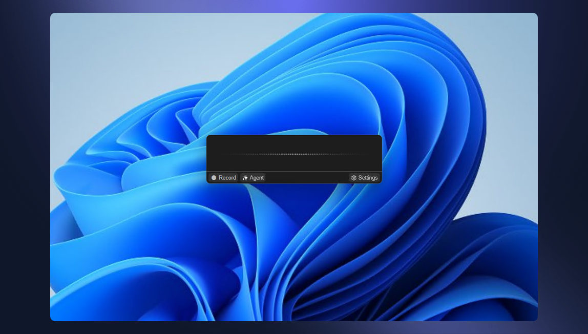 Screenshot of the initial settings window